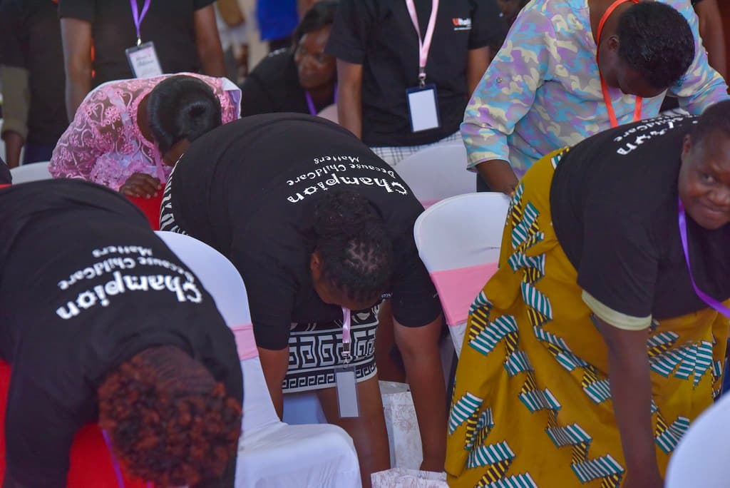 Childcare champions gathered at an Uthabiti convening