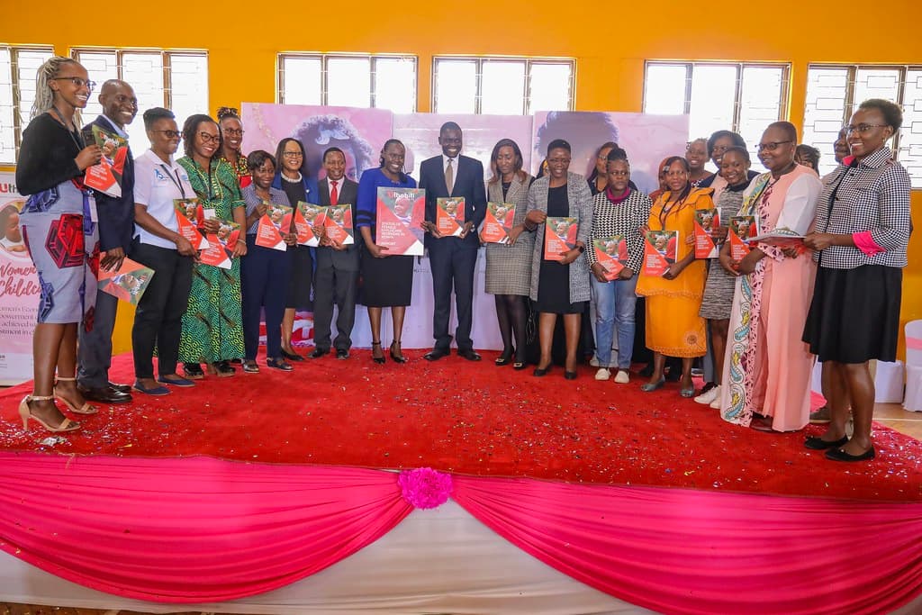 Speakers and partners on stage at a childcare forum